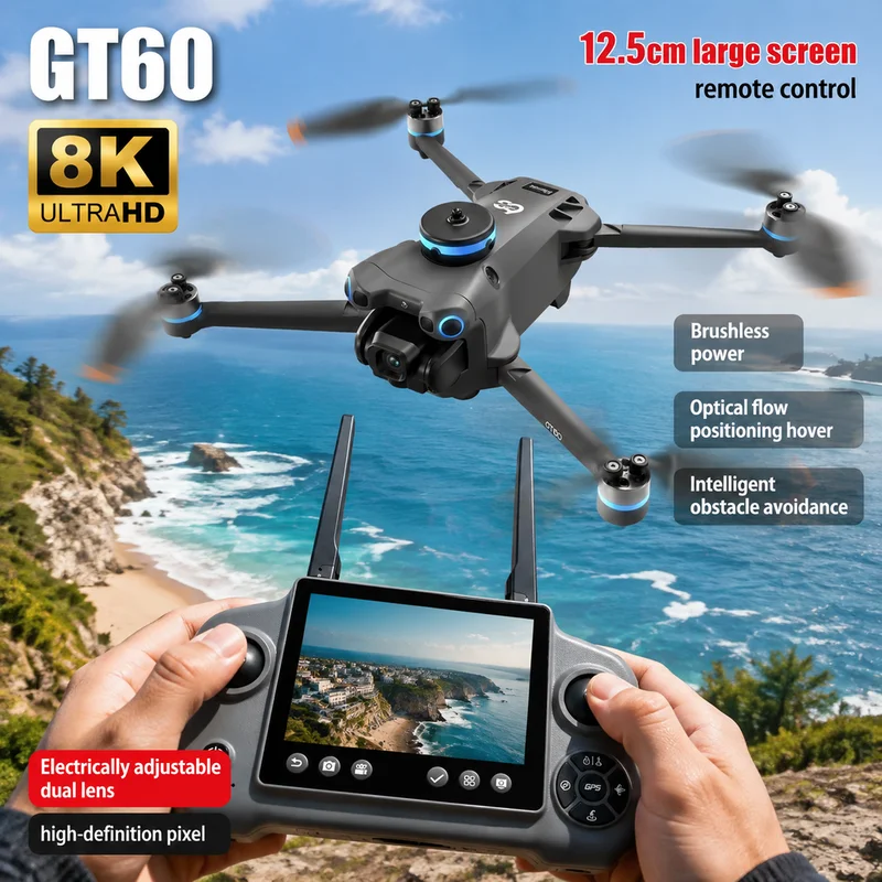 NEW GT60 Mini Drone Dual Camer - đánh giá và giá Drone Kit Long Range